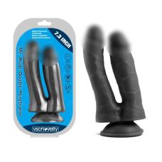 Фалоімітатор подвійний реалістичний на присосці Double Penetrator Mr. Rude 7.3 чорний