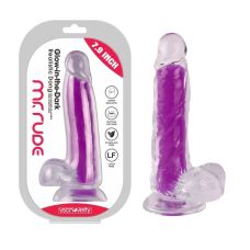 Фаллоімітатор, що світиться на присосці Glow-in-the-Dark Dong Purple Mr. Rude 7.9 фіолетовий