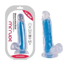 Фалоімітатор, що світиться на присосці Glow-in-the-Dark Dong Mr. Rude 7.9 блакитний