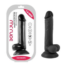 Фалоімітатор реалістичний на присосці Realistic Dong Black Mr. Rude 7.9 чорний