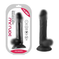 Фалоімітатор реалістичний на присосці Realistic Dong Black Mr. Rude 7.9 чорний