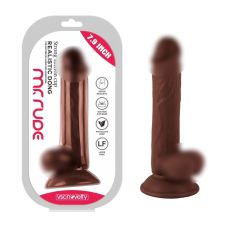Фалоімітатор реалістичний на присосці коричневого кольору Vscnovelty Mr. Rude