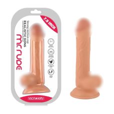 Фалоімітатор реалістичний на присосці Realistic Dong Flesh Mr. Rude 7.9 бежевий