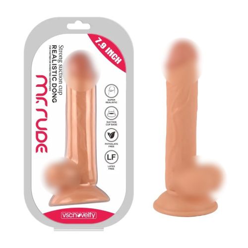 Фалоімітатор реалістичний на присосці Realistic Dong Flesh Mr. Rude 7.9 бежевий