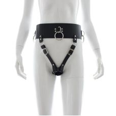 Ремешок с регулируемым отверстием для страпона черного цвета