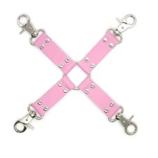 Крестовина-фиксатор для наручников и наножников Bdsm Cross розового цвета