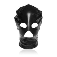 Маска БДСМ на все лицо с вырезами черного цвета