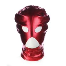Маска на лицо с вырезами для БДСМ шир красного цвета