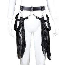 Гартеры на бердра с бахромой черного цвета Vscnovelty