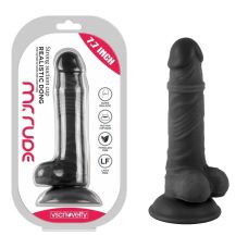 Фалоімітатор реалістичний на присосці Realistic Dong Black Mr. Rude 7.7 чорний