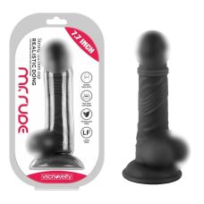 Фалоімітатор реалістичний на присосці Realistic Dong Black Mr. Rude 7.7 чорний