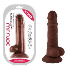 Фалоімітатор реалістичний на присосці Realistic Dong Brown Mr. Rude 7.7 коричневий