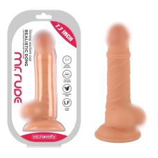 Фалоімітатор на присосці Realistic Dong Flesh Mr. Rude 7.7 бежевий