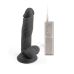Вібратор реалістичний на присосці Mr. Rude Buzzer Black 7.9 чорного кольору