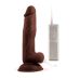Вибратор реалистичный на присоске Mr. Rude Buzzer Brown 7.9 коричневого цвета