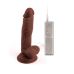 Вибратор реалистичный на присоске Mr. Rude Buzzer Brown 7.9 коричневого цвета