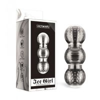Мастурбатор рельефный без вибрации Ice Girl Textured Sensation Stroker прозрачный
