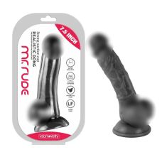 Фалоімітатор реалістичний на присосці Realistic Dong Black Mr. Rude 7.5 чорний