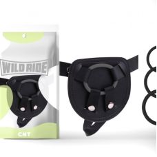 Трусики для страпона на ремешках Harness Basic черного цвета