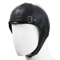 Маска на голову для БДСМ Leather Hood чорного кольору