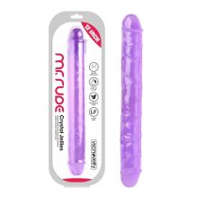 Фаллоимитатор двойной реалистичный Mr. Rude Crystal Jellies Realistic Double-ended Dildo Purple 12.0