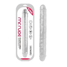 Фалоімітатор реалістичний подвійний Mr. Rude Crystal Jellies Realistic Double-ended Dildo прозорий