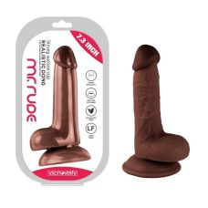 Реалістичний фалоімітатор на присосці Realistic Dong Brown Mr. Rude 7.3 коричневий