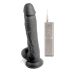 Вибратор реалистичный на присоске Buzzer Black Mr. Rude 11.0 черный