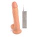 Вібратор вагінальний на присосці з пультом дистанційного керування Buzzer Flesh Mr. Rude 11.0 тілесний