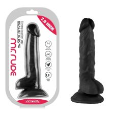 Фаллоимитатор реалистик на присоске Mr. Rude Realistic Dong Black 7.9 черный