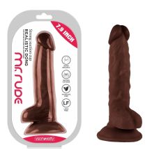Фаллоимитатор реалистичный на присоске Mr. Rude Realistic Dong Brown 7.9 коричневый
