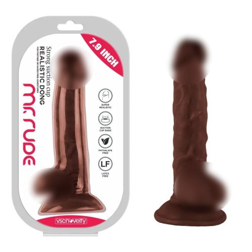 Фалоімітатор реалістичний на присосці Mr. Rude Realistic Dong Brown 7.9 коричневий