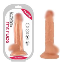 Фалоімітатор реалістичний на присосці Mr. Rude Realistic Dong Flesh 7.9 тілесний