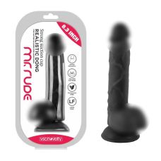 Фалоімітатор реалістичний на присосці Mr. Rude Realistic Dong Black 8.3 чорний