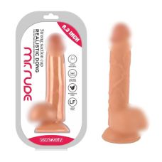 Фалоімітатор реалістичний на присосці Mr. Rude Realistic Dong Flesh 8.3 тілесний