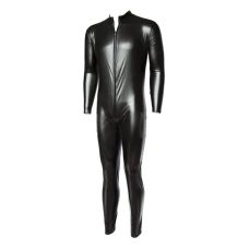 Вініловий комбінезон із блискавкою на все тіло розміру S чорний
