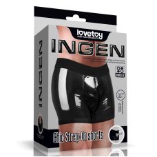 Шорти для страпону мул поліестеру Chic Strap-On Shorts Black Small чорні талія 70–80 см