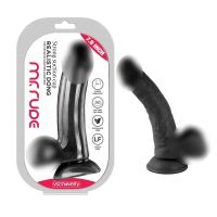 Реалистик фаллоимитатор на присоске Realistic Dong Black Mr. Rude 7.9 черный