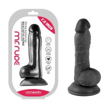 Фаллоимитатор реалистик на присоске Realistic Dong Black Mr. Rude 7.3 черный