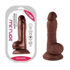 Фаллоимитатор реалистичный на присоске Realistic Dong Brown Mr. Rude 7.3 коричневый