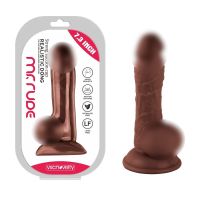 Фалоімітатор реалістичний на присосці Realistic Dong Brown Mr. Rude 7.3 коричневий