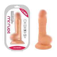 Реалистичный фаллоимитатор на присоске Realistic Dong Flesh Mr. Rude 7.3 бежевый