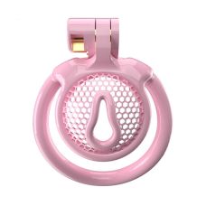 3D Мини-клетка верности на член ZX-1Z с плоским кольцом/дугообразным кольцом розовая