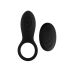 Эрекционное кольцо с вибрацией и пультом ДУ Pleasure Luxury Remote Control Silicone Cock Ring черного цвета