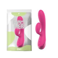 Вібратор для вагінально-кліторальної стимуляції рожевий Cnt Naughty Hon Inflatable Vibrator