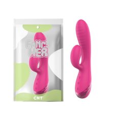 Вибратор для вагинально клиторальной стимуляции розовый Cnt Naughty Hon Inflatable Vibrator 