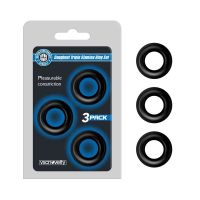 Набор эрекционных колец на член черного цвета Vscnovelty