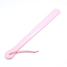 Длинная шлепалка из натуральной кожи розового цвета Bdsm4u