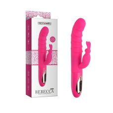 Вибратор вагинальный для точки G с отростком для клитора розового цвета Vscnovelty Rebecca