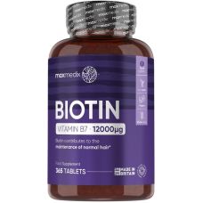 Таблетки для міцності волосся Leadinghealth Maxmedix Biotin 365 капсул